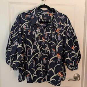 Maeve by Anthropologie Balloon Sleeve Button-Up Blouse – Size 2X